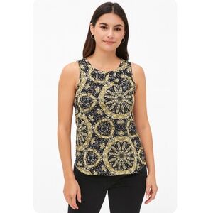 VANS Black Yellow Mandala Tie Dye Sleeveless Top Size Medium